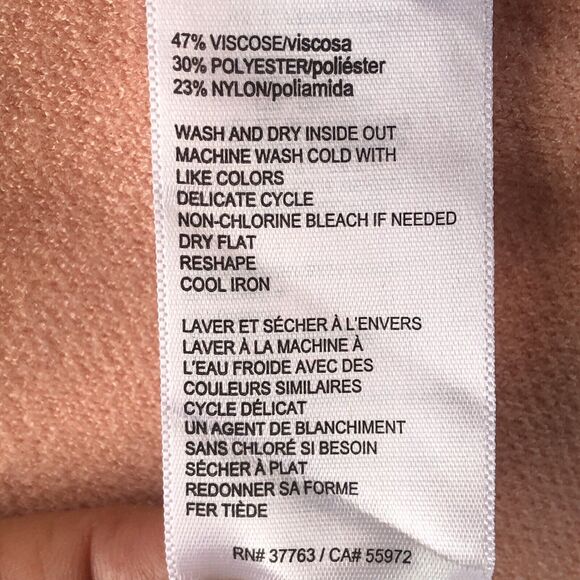 Rafaela Peach Open Front Cardigan Duster Rolled Sleeves - Picture 7 of 13